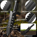 INCLY Metal Detector Shovel, Heavy Duty Double Serrated Edge Digger, Detecting Digging Tool with Sheath for Belt Mount, Gardening & Detecting