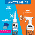 Nix Lice Removal Kit - Lice Treatment Hair Solution and Comb, Home Defense Bedbug and Lice Killing Spray (Pack of 2) (Packaging May Vary)