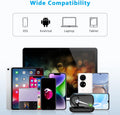 HEIBAS Bluetooth Headset, Wireless Bluetooth Earpiece with 500mAh Charging Case 72 Hours Talking Time Built-in Microphone for iOS Android Cell