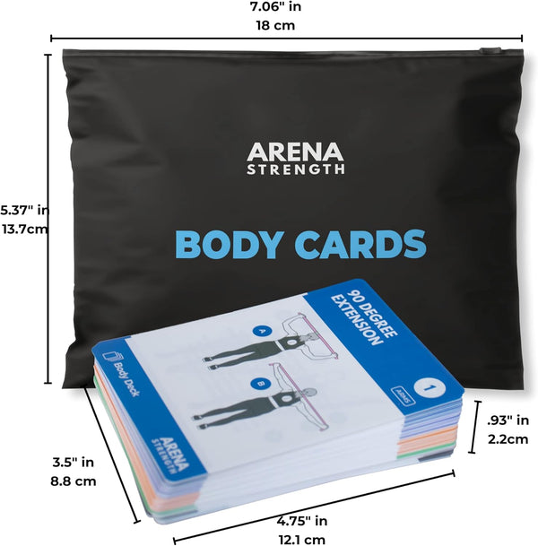 Arena Strength Workout Cards - Instructional Fitness Deck for Booty Band Workouts, Beginner Fitness Guide for Resistance Band Training Exercises