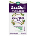 ZzzQuil Pure Zzzs Complete Sleep, Melatonin 10mg, L-Theanine, GABA, with Ashwagandha, and Magnesium, Melatonin Sleep Aid, 100 Count 100 Count