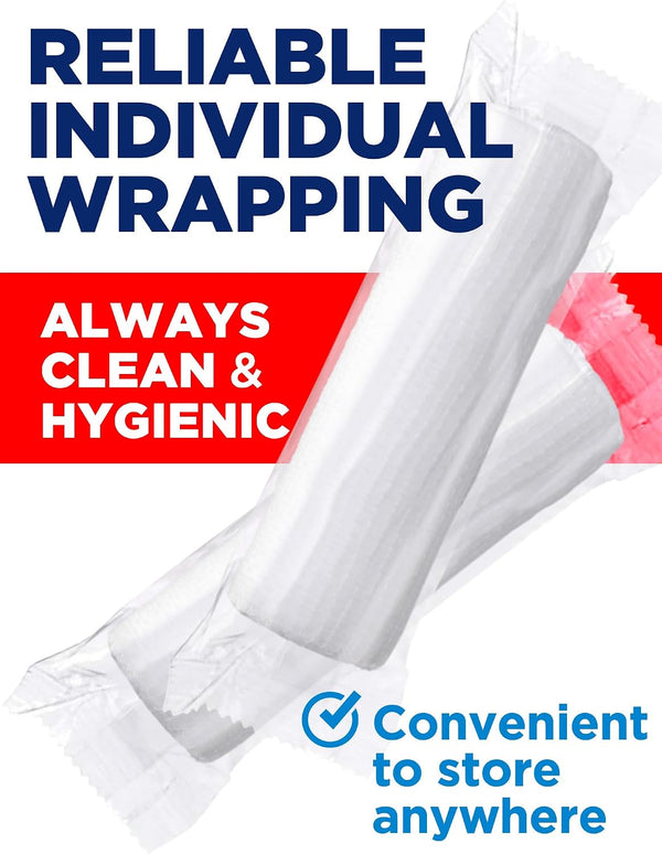24 Gauze Rolls - 4" x 4.1yd - Soft and Breathable Rolled Gauze - Latex-Free Premium Individually Wrapped Bandages with Bonus Tape - First Aid