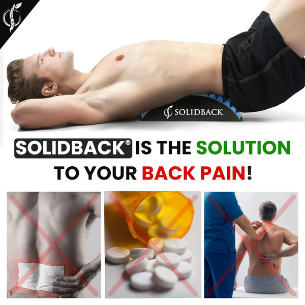 SOLIDBACK | Lower Back Pain Relief Treatment Stretcher | Chronic Lumbar Support | Herniated Disc | Sciatica Nerve | Spinal Stenosis | Posture