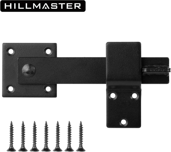 HILLMASTER Sturdy 6" Farm Flip Fence Gate Latch, Barn Door Lock Flip Latch Hardware, Rustic Gate Lock for Cabinet, Shed, Sliding Doors, Matte