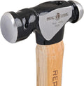 REAL STEEL Ball Peen Hammer with Genuine Hickory Wood Handle 16Oz/1 LB Forged Steel Head Ball Pein Hammer 0404 16 oz