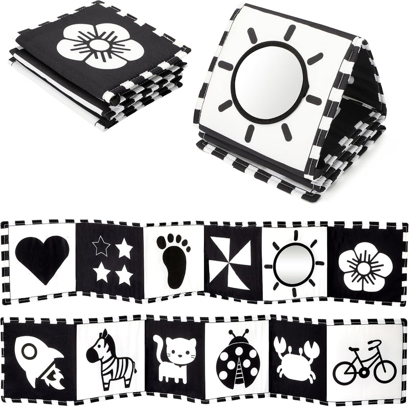 URMYWO Black and White Baby Toys, Tummy Time High Contrast Newborn Toys 0-3 Months, Soft Baby Book, Visual Stimulation Montessori Sensory Infant