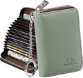 Furart Credit Card Wallet, Zipper Business Card Holder for Women, RFID Blocking, Keychain Wallet, Compact Size