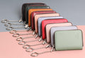 Furart Credit Card Wallet, Zipper Business Card Holder for Women, RFID Blocking, Keychain Wallet, Compact Size