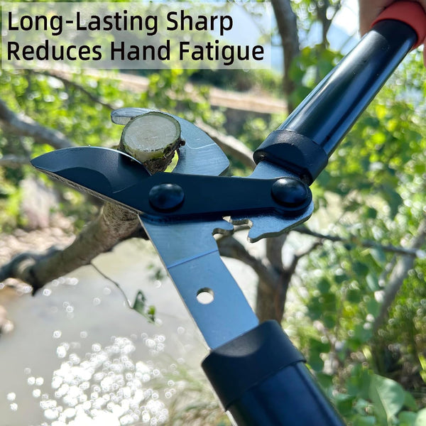 Loppers for Tree Trimming, Sharp Steel Blade Branch Cutter Bush and Tree Trimmer with 1.3" Clean Cut, Garden Clippers with Gear Action,