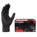 GLOVEWORKS Black Nitrile Gloves 5 Mil Disposable, Latex Free, Textured Grip for Food Service, Cooking, Professional Cleaning Small 1 Box of 100