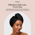 Kitsch Microfiber Hair Towel Wrap for Women - Black Black 1 Count
