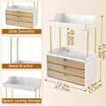 StorBin 3 Large Drawers Makeup Organizer - 5 Tier Bathroom Counter Organizers and Storage, Versatile Perfume Vanity Organizer, Ideal for Cosmetic,