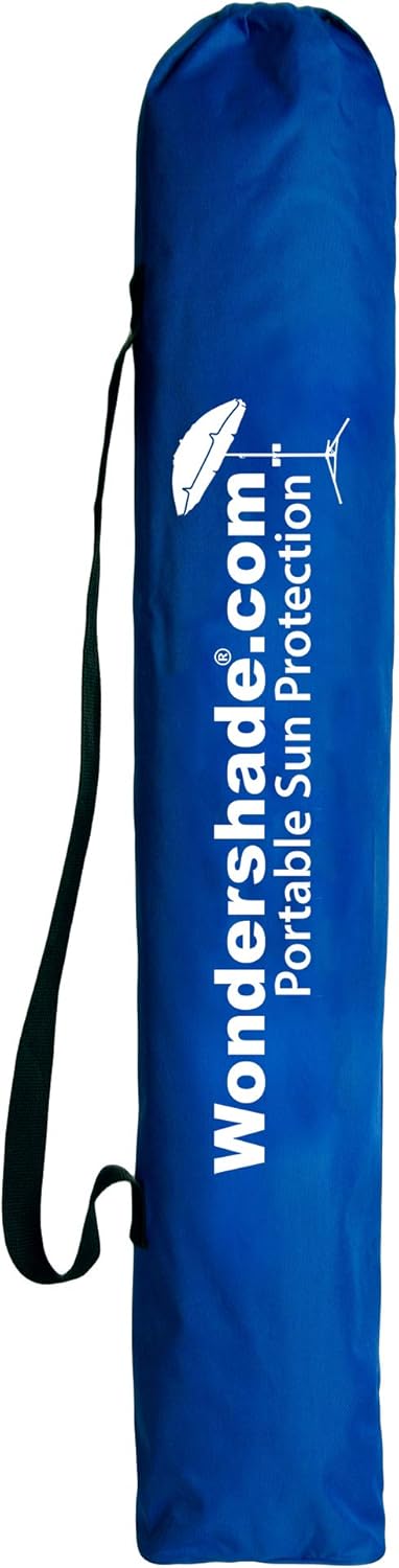Wondershade Ultimate Portable Sun Shade Umbrella – Lightweight Adjustable Outdoor Patio & Beach Umbrella with Tripod Base (Blue) Royal Blue