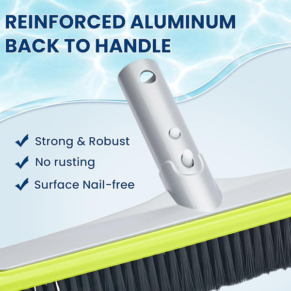 17.5-Inch Curved Pro Pool Brush Head for All Pool Surfaces 17.5" Curved Pro