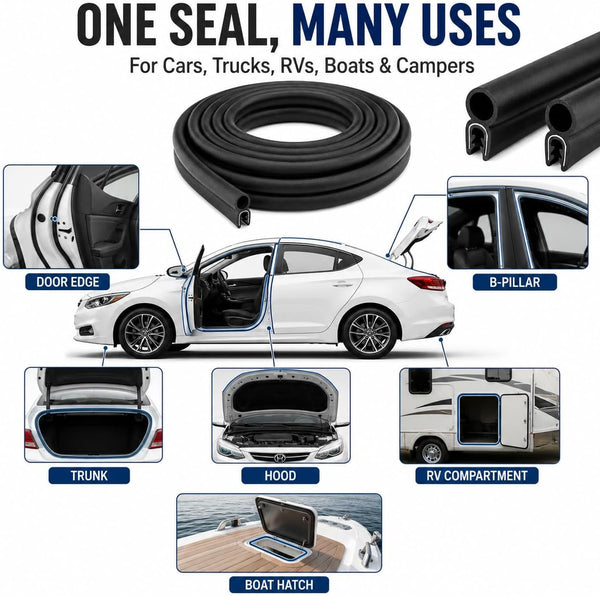 Storystore Automotive Door Weather Stripping 10 Ft EPDM Rubber Seal Strip 10 Feet