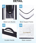 BAGSMART Clear Toiletry Bag with Handle 2-Pack TSA Approved, Black | Water-resistant Travel Toiletry Bag, Carry On Travel Accessories Bag, Airport