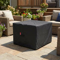 Sheechung Gas Fire Pit Cover Square-Premium Patio Outdoor Cover Heavy Duty Fabric with PVC Coating,100% Waterproof,Anti-Crack,Fits for