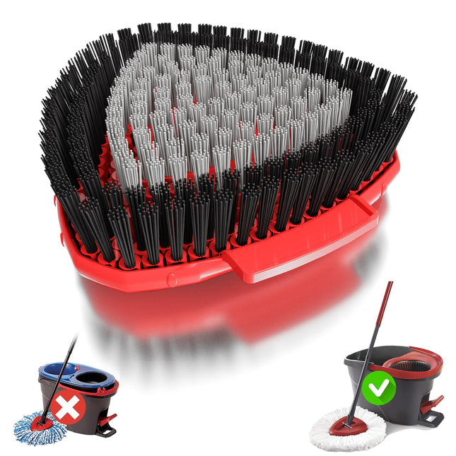 Upgraded Spin Mop Replacement Scrub Brush Heads Compatible with Ocedar EasyWring