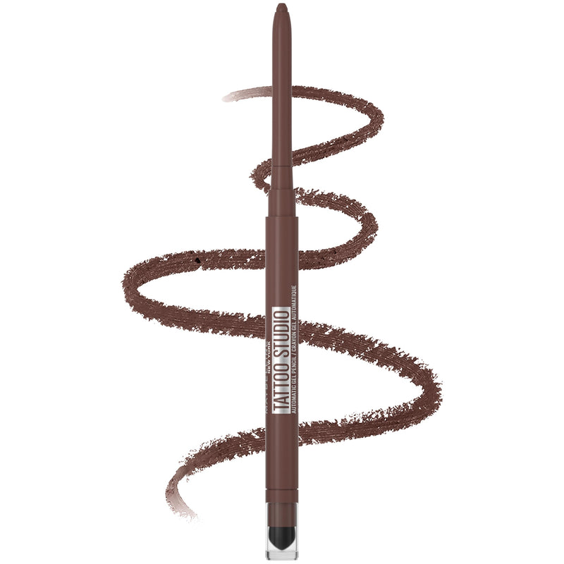 Maybelline Tattoo Studio Automatic Gel Pencil Waterproof Eyeliner, Blendable, Smudge Resistant, Matte Eyeliner for up to 36HR Wear, Expressotini