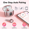 TIMU Wireless Earbuds, Bluetooth Headphones 5.3, 50H Playtime LED Display Deep Bass Ear Buds with 4 ENC Noise Cancelling Mic, IP7 Waterproof