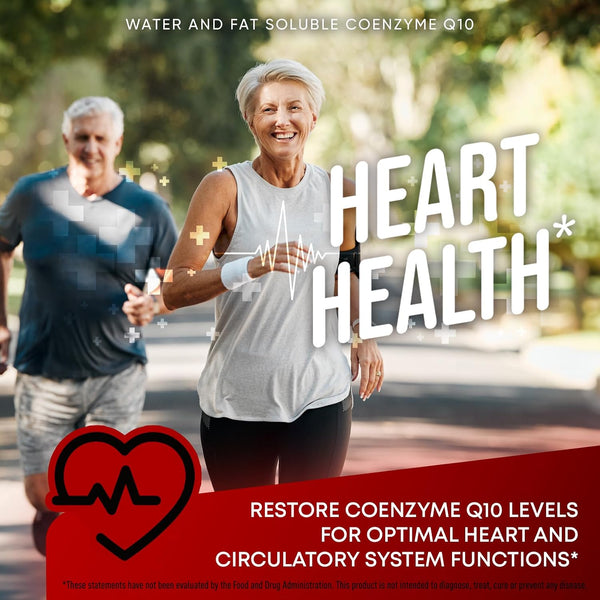 High Absorption CoQ10 200MG - Co Q10, 200mg Softgels for Heart Health & Energy Production - Enhanced Co Q 10 Supplement with Antioxidants and
