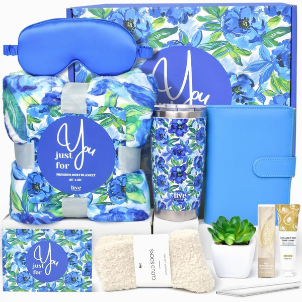 Women's Curated Care Package Gift Box - Birthday Gift, Self Care Gift, Gifts for Mom, Friend, Surgery, Get Well Soon, Mother's Day, Cozy Blanket,