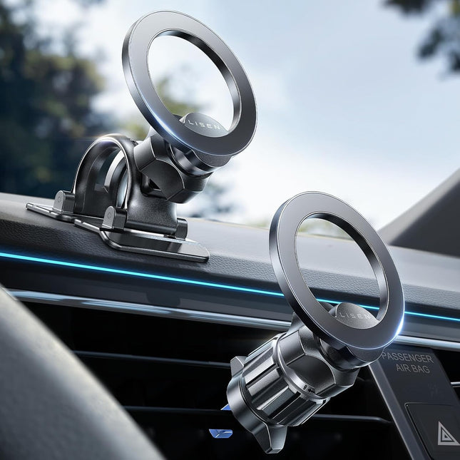 LISEN for Magsafe Car Mount [95% Increase Magnetism] Magnetic Phone Holders for Your Car,Car Accessories for Men Women T