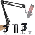 QuadCast Boom Arm, Mic Arm for Blue Yeti HyperX QuadCast SoloCast Fifine AM8 and Most Microphone, Mic Stand Desk with 3/8" to 5/8" Adapter by