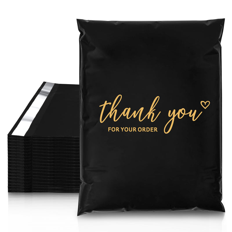 JinRuiKJ Thank You Poly Mailer 10x13 Inch 100 PCS, Shipping Bags for Clothing, Packaging Bags for Small Business, Strong Adhensive, Waterproof and