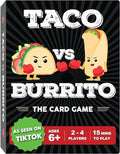 Taco Vs Burrito - the Wildly Popular Surprisingly Strategic Card Game Created by a 7 Year Old - 5 Ways to Play - a Family-Friendly Party Game for