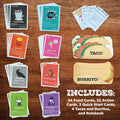 Taco Vs Burrito - the Wildly Popular Surprisingly Strategic Card Game Created by a 7 Year Old - 5 Ways to Play - a Family-Friendly Party Game for