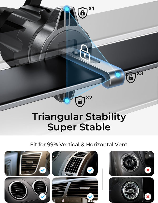 LISEN for Magsafe Car Mount [95% Increase Magnetism] Magnetic Phone Holders for Your Car,Car Accessories for Men Women Truck 360 Dashboard Vent