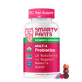 Smartypants Organic Women'S Multivitamin Gummies: Biotin, Probiotics, Methylfolate, Omega 3 (ALA), Vitamin D3, C, Vitamin B12, B6, A, K & Zinc,