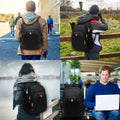 Della Gao Laptop Backpack for Men, Large Anti-Theft Business Travel Backpack with USB Charging Port, Water Resistant College Computer Bag for