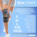 Sparthos Knee Brace for Women & Men - Meniscus Tear Support - Gray-L Gray/Black Large