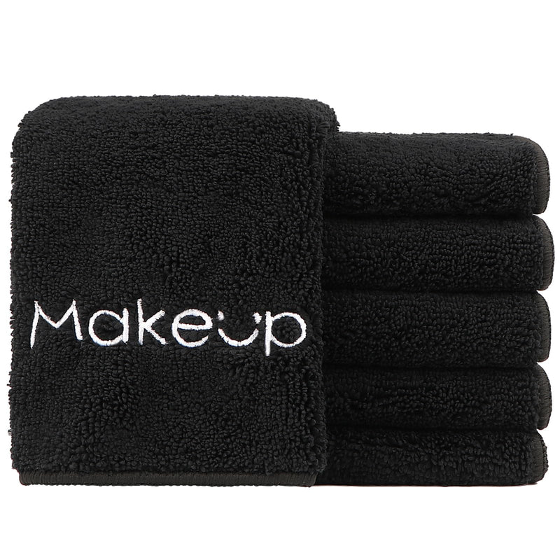 HOMEXCEL Makeup Remover Cloth 6 Pack,Premium Washable Soft 13X13 Inch Facial Cleansing Makeup Towels,Quick Dry Microfiber Face Towels Washcloths