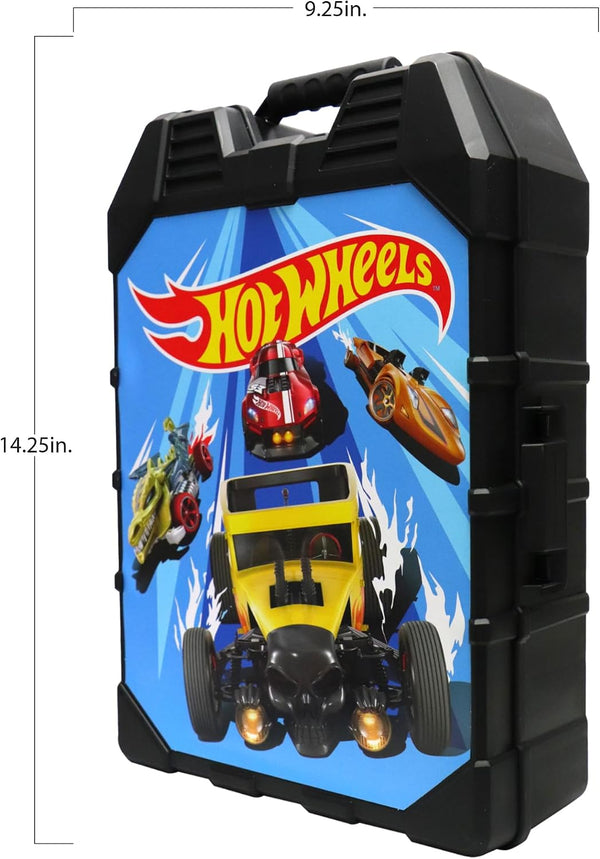 Tara Toys Hot Wheels 48-Car Storage Case – Durable Plastic Carrying Case with Handle for Die-Cast Toy Cars, Fits 1:64 Scale Vehicles, Organizer