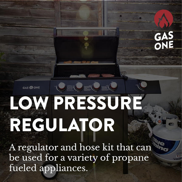 GasOne Propane Regulator 3 Feet Universal QCC1 Grill Replacement with 36 inches hose for Most LP Gas Grill, Heater and Fire Pit Table, 3/8" Female