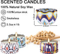 16 Pack Small Scented Candles Set-2.5 oz Aromatherapy Candle 100% Natural Soy Wax-Portable Travel Tin Candle for Woman Home Décor Birthdays Meditation