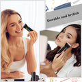 Retractable Kabuki Brush, 2 Pack Travel Foundation Face Makeup Brush Set Black