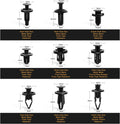 GOOACC 190 Pcs Car Retainer Clips & Fastener Remover - 18 Most Popular Sizes & Applications Auto Push Pin Rivets Set -Door Trim Panel Clips for