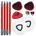 Spin Mop Head Replacement,Iron Spin Handle,Brush and Base Compatible with O Cedar Easywring 1 Tank System,Microfiber Mop Refills and 30-58" Handle
