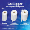 Sparkle Pick-A-Size Paper Towels, 24 Double Rolls = 48 Regular Rolls, Everyday Value Paper Towel with Full and Half Sheets