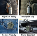 2 Packs 100 Tablets Nitro Bottle Holder, EFFIET Waterproof Metal Pill Bottle Container Capsule Match Container for Geocaching Quarters Cash Hider