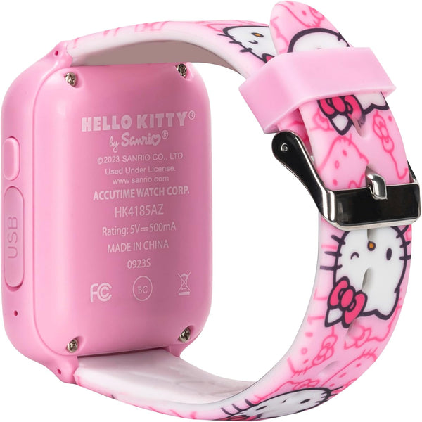 Hello Kitty Kids Smartwatch - Interactive Touchscreen with 10 Watch Faces, Camera, Games, Alarm, Step Tracker & More - Fun Gift for Girls with