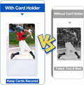 32 Count Card Sleeves Hard Plastic, Sooez 35PT Card Holder, 3" x 4" Baseball Card Protector, Rigid Card Case for Collectible Game Cards, Standard