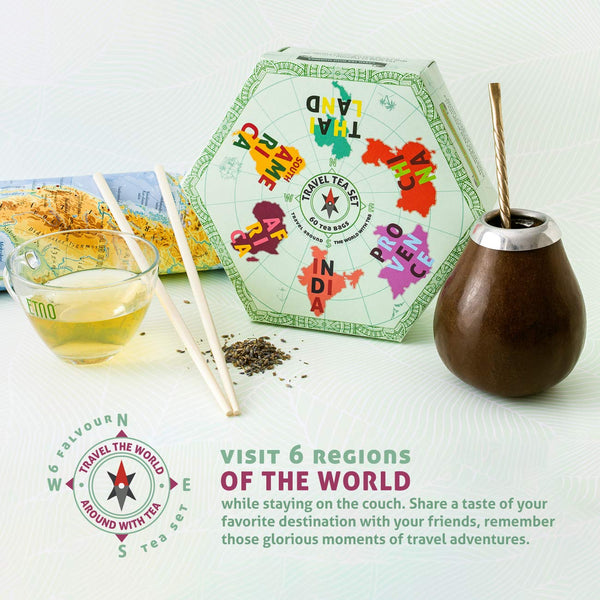 ACORUS Travel Tea Set | Round-The-World Trip of Your Dreams with Selection of Teas You Have Never Tasted Before | Assorted Tea Gift Set | Herbal