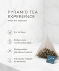 EZR LEAF Pura Caffeine-Free Herbal Tea Collection, 22ct Pyramid Tea Bags, Floral & Fruit Tea Gift Set with Lemon Verbena, Chamomile Mint,