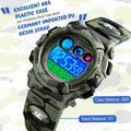 cofuo Kids Digital Sport Watch for Boys Girls, Kid Waterproof Electronic Multi Function Casual Outdoor Watches, 7 Colorful LED Luminous Alarm