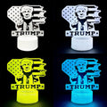 3D LED Night Light Trump 2024 Flat Acrylic Illusion Lighting Lamp with 7 Colors and Touch Sensor, Trump Fan Nightlight Gift, Trump Fight!